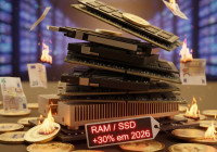 Preços de RAM, SSDs e PCs devem disparar em 2026