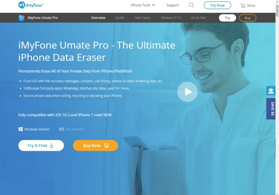 Limpe com segurança o seu iPhone, Ipad ou iPod com o iMyFone Umate Pro