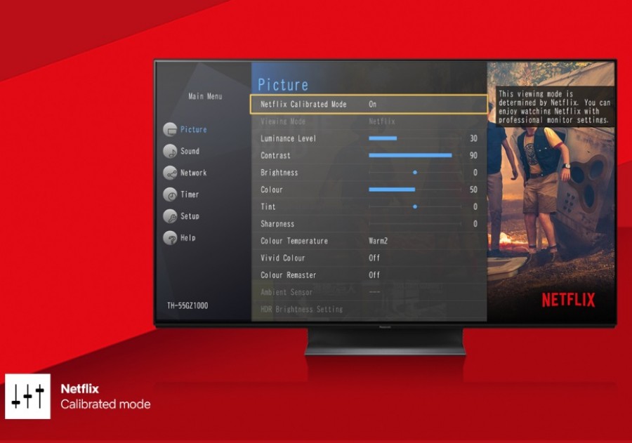 Modo de calibragem da Netflix chega aos televisores OLED da Panasonic