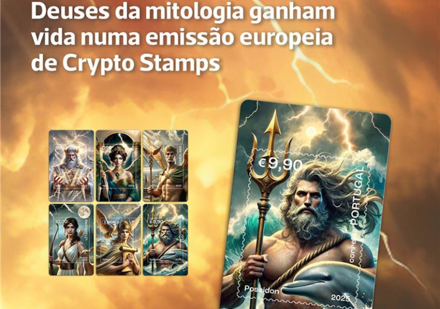 CTT lançam novo Crypto Stamp dedicado a Poseidon